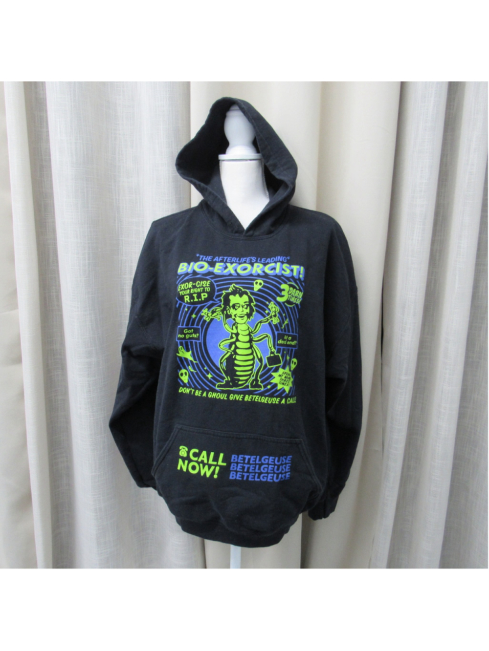 Beetlejuice Bio-Exorcist Graphic Hoodie Black Green Ripple Junction Hot Topic